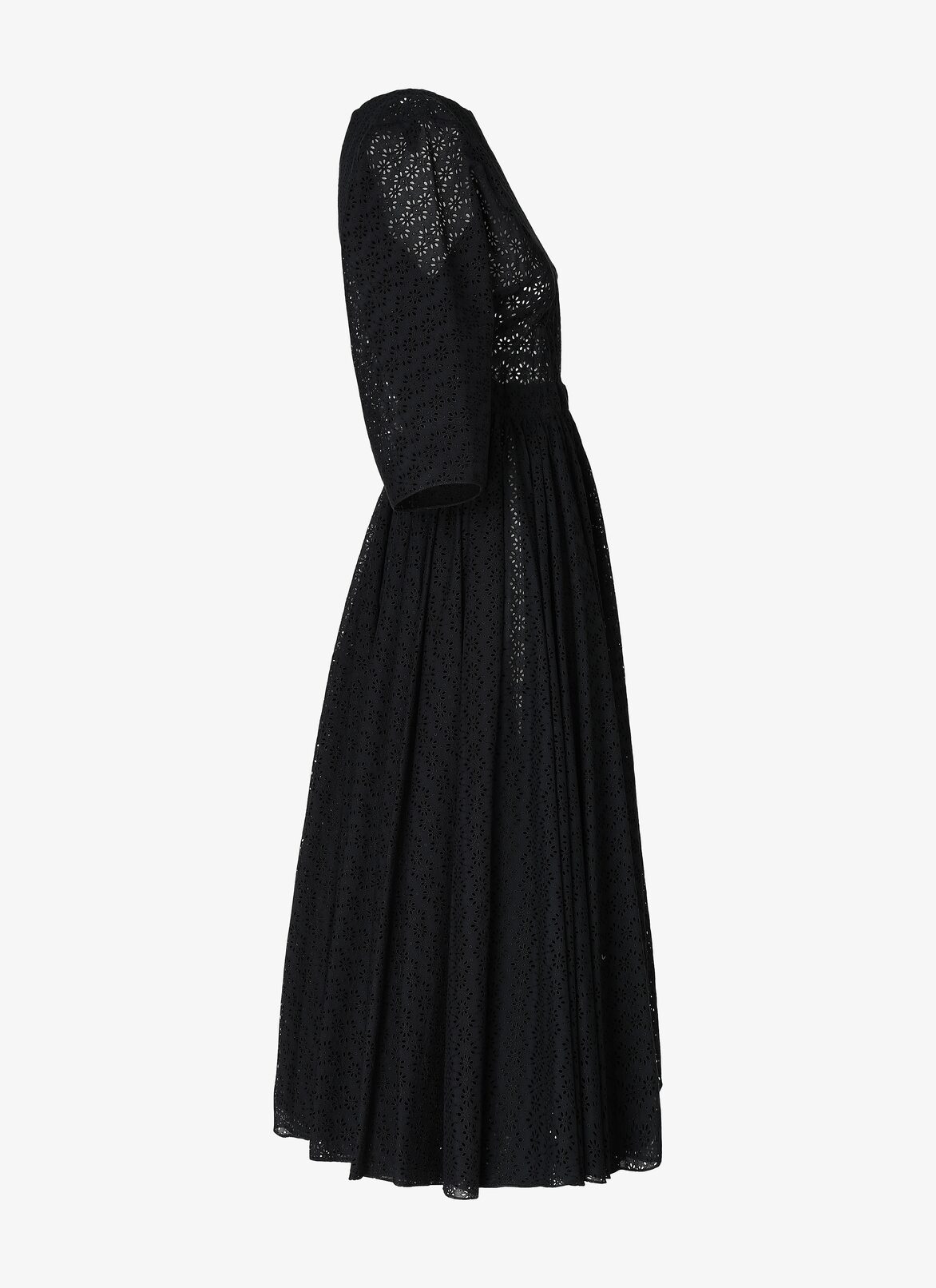 Long Embroidered Dress ALAÏA BLACK LONG EMBROIDERED DRESS